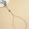 Emerald and Crystal Leg Chain