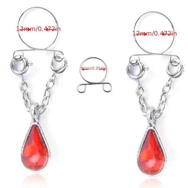 Sexy Teardrop Non-Piercing Nipple Rings For Women