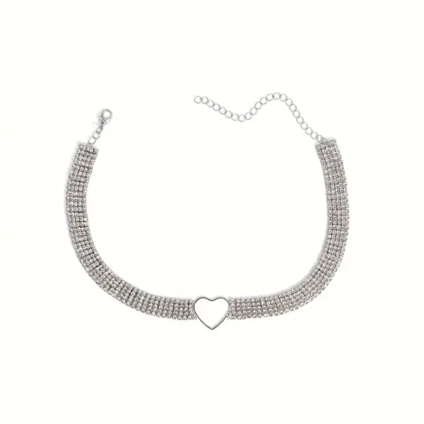Rhinestone Heart Necklace