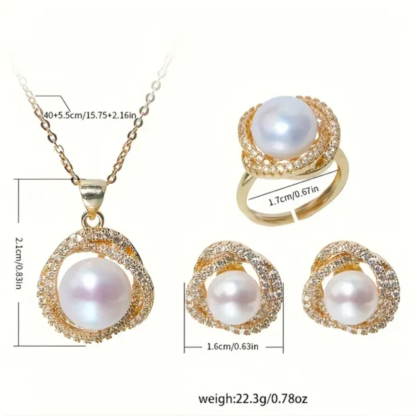 Elegant 4pcs Jewelry Set for Women