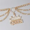 Multilayer Full Of Rhinestones Crown Anklet