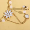 Floral Adjustable Ring-Bracelet Hybrid